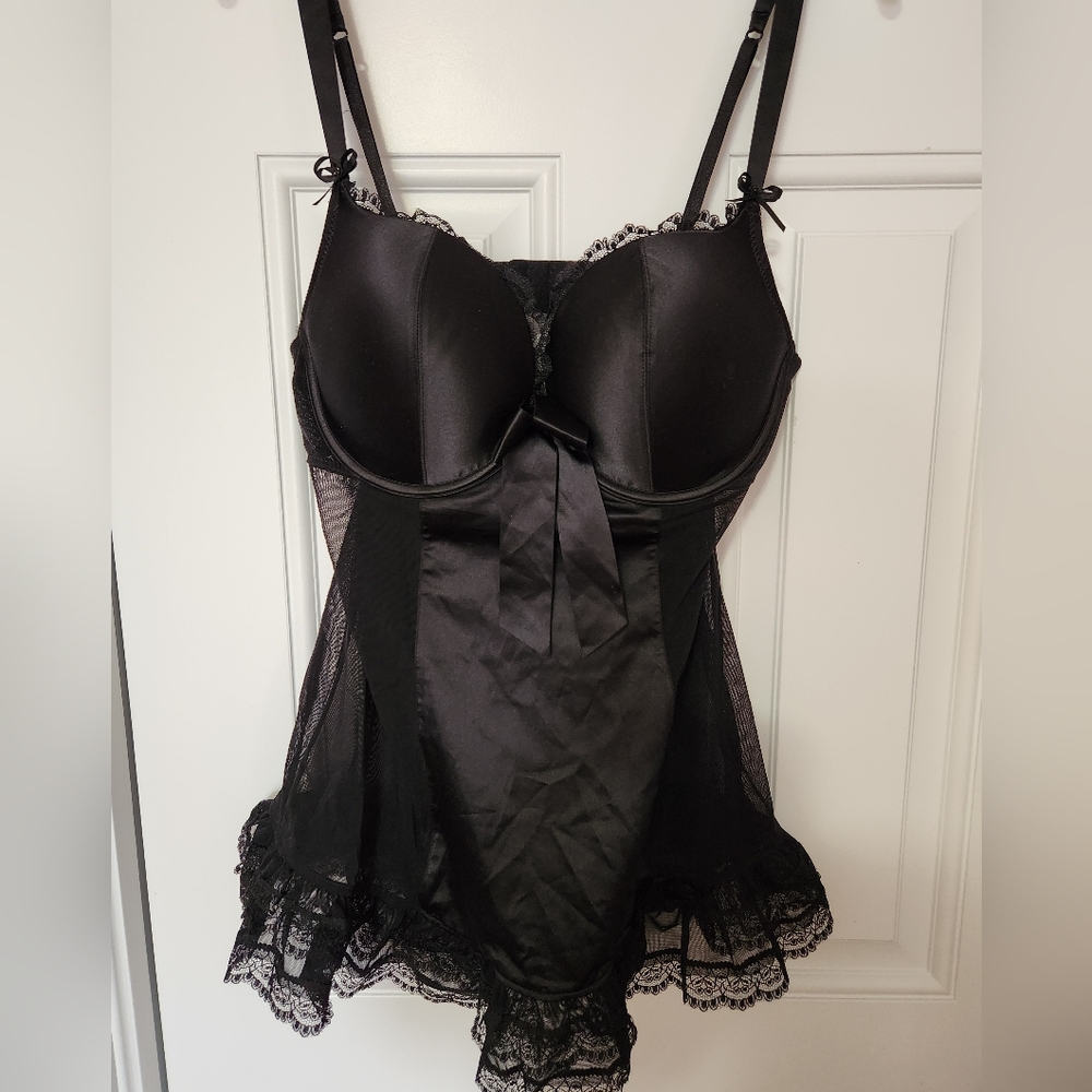 Lingerie Slip, sheer with built in underwire bra